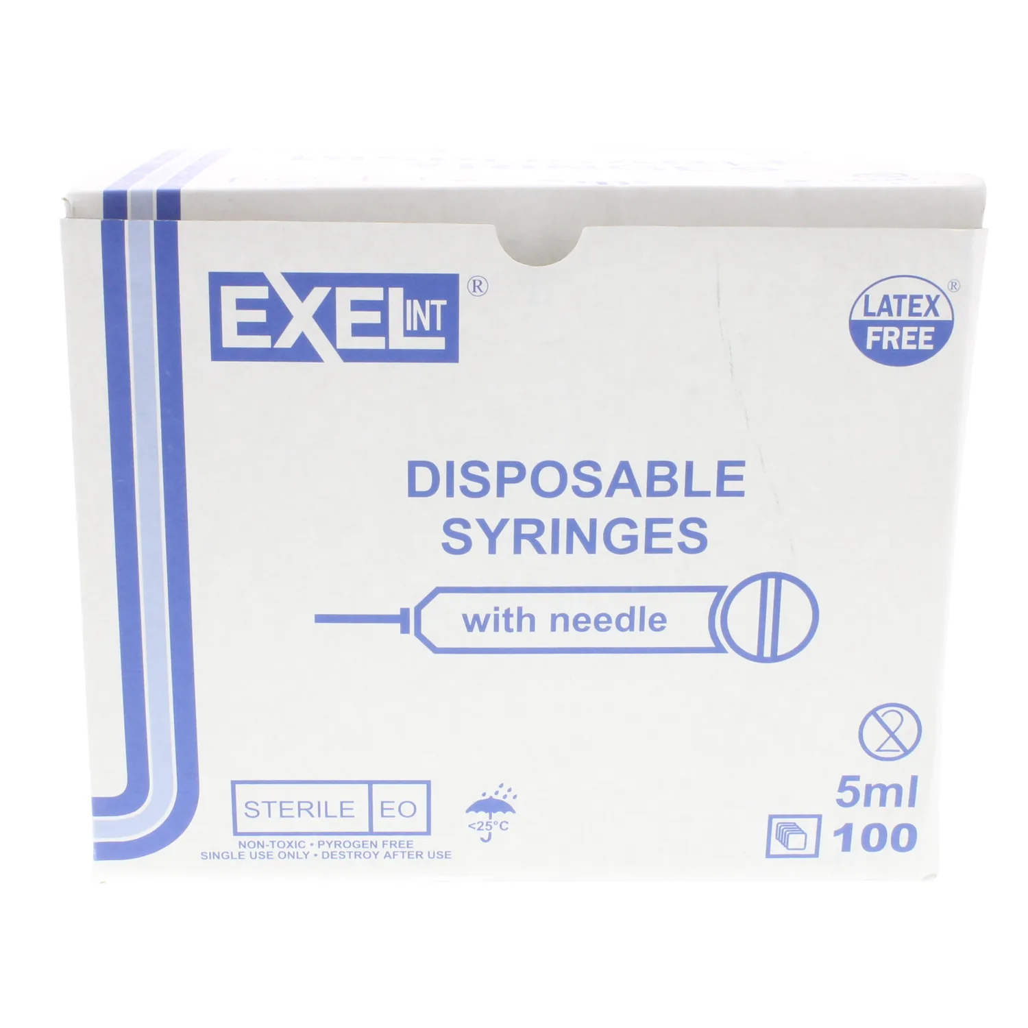 Exel 5-6cc Syringe w/22g x 1-1/2 Inch Needle - Box/100